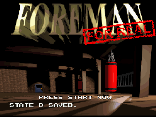Foreman For Real title screen for Super Famicom